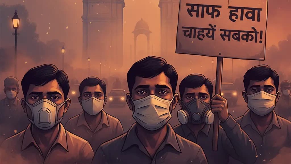 दिल्ली-NCR में जहर का कहर, मास्क और हिम्मत साथ रखो!"